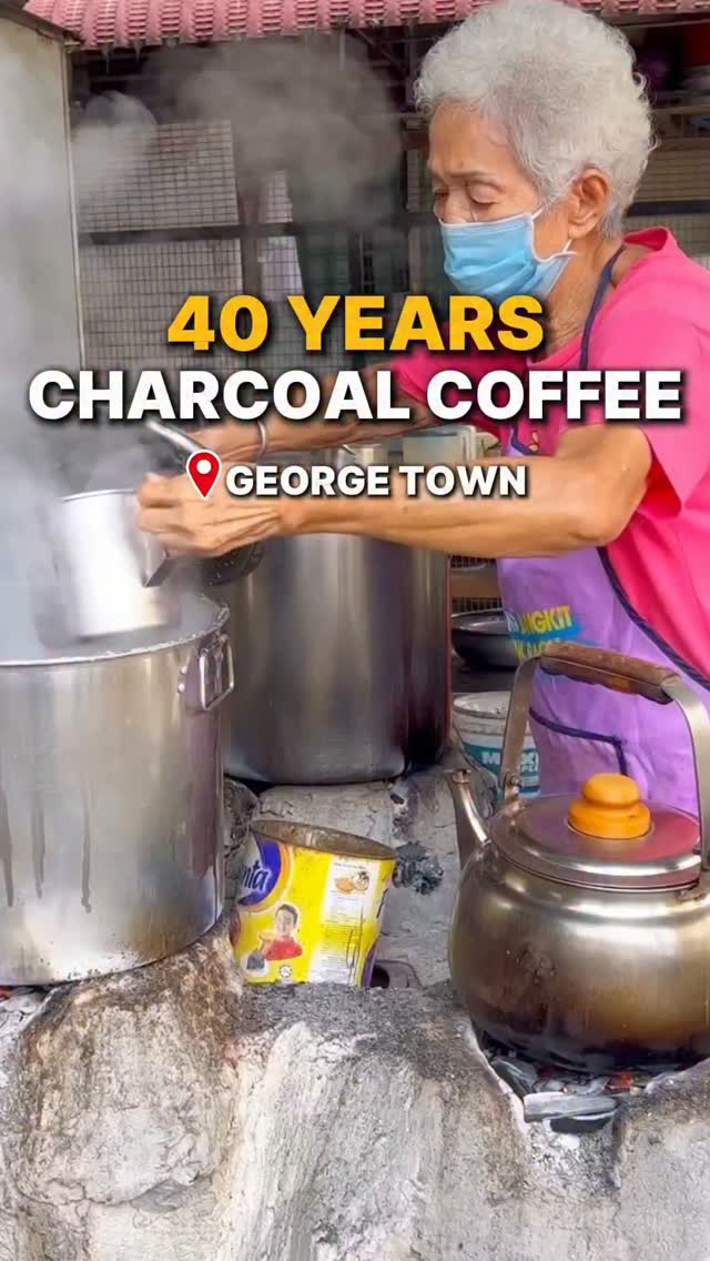Penang Coffee Stall's 40-Year Charcoal Stove Tradition