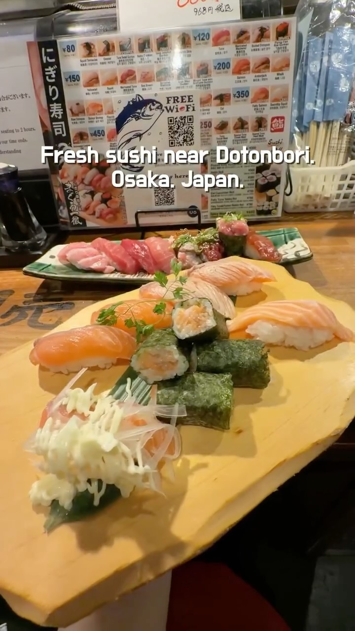 Casual Sushi Spot Near Dotonbori