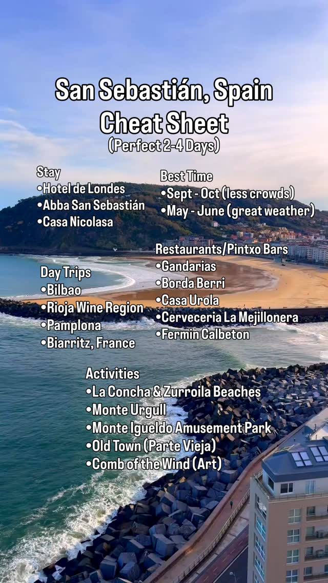 San Sebastián's Best Pintxos, Beaches, and Day Trips