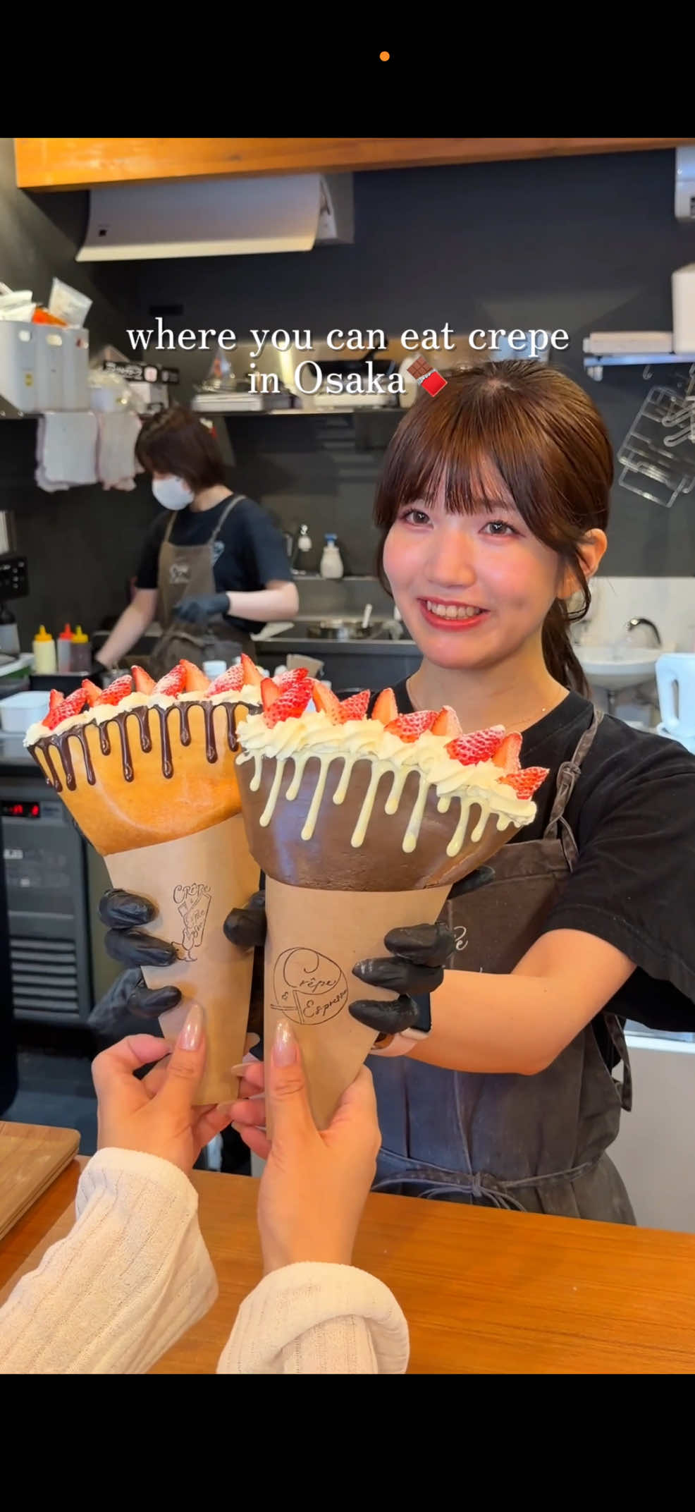 Osaka's Popular Crepe Shop Highlights Delicious Treats