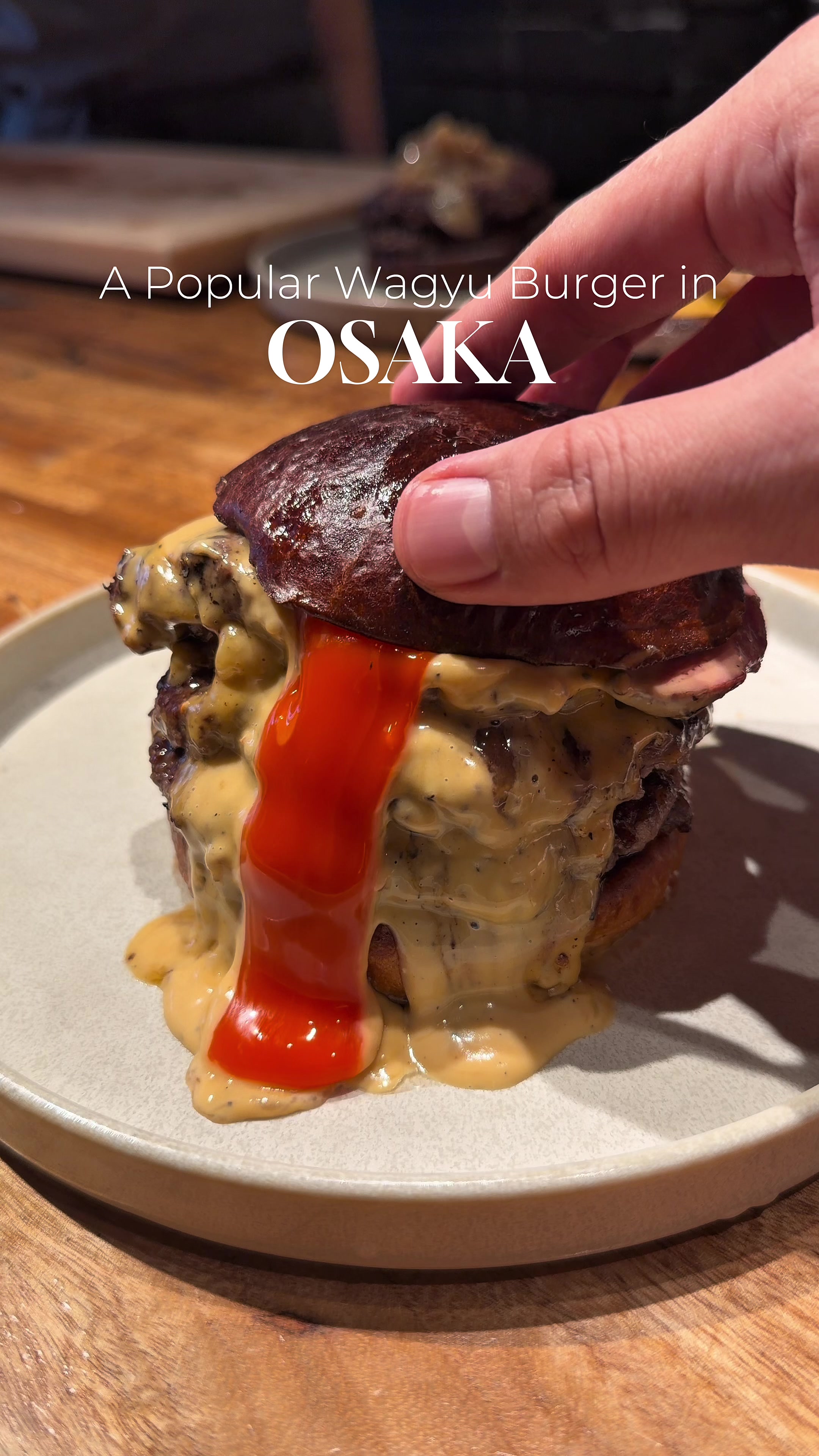 Aged Wagyu Steak Burgers in Osaka