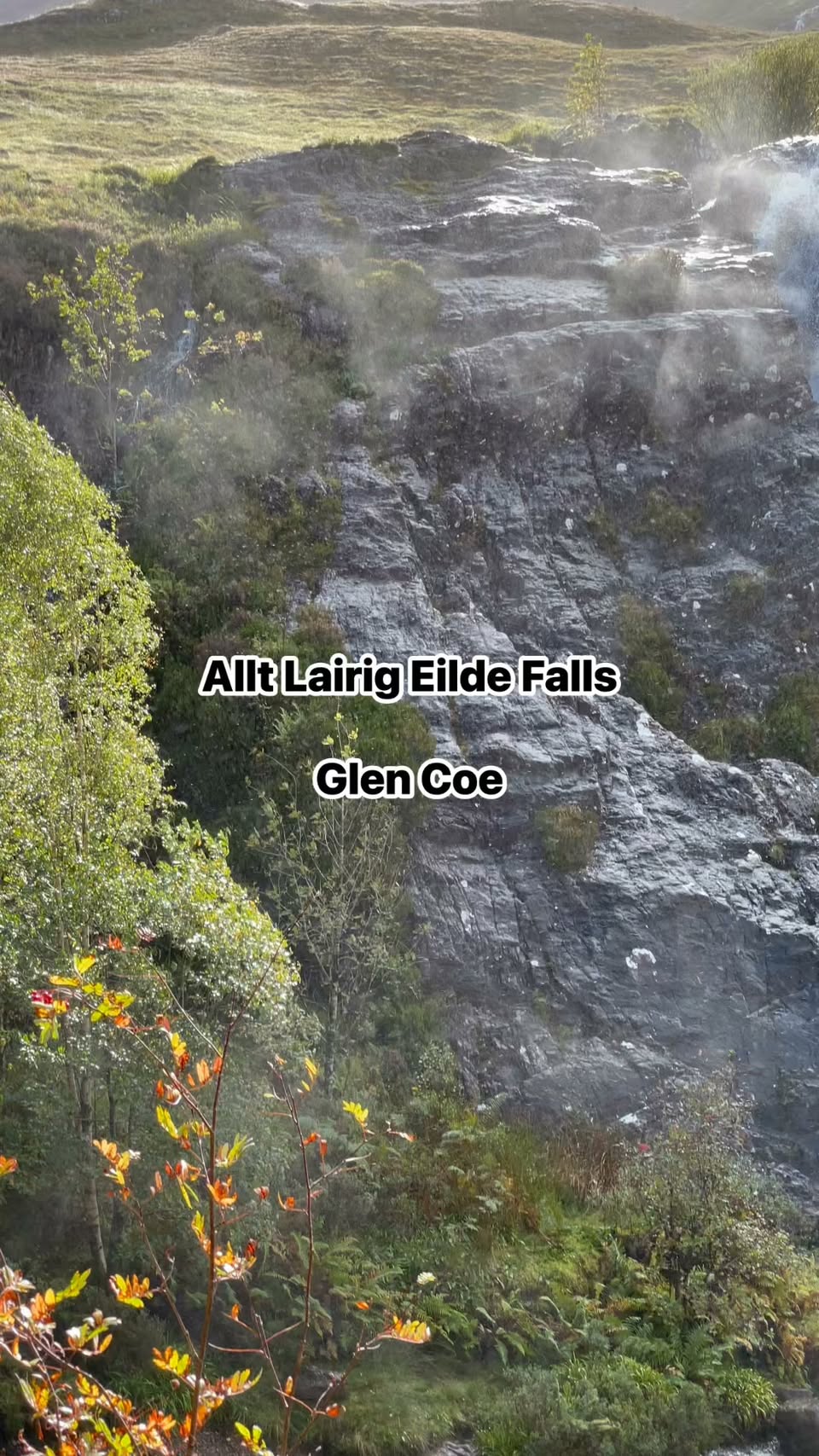 Allt Lairig Eilde Waterfall in Glen Coe