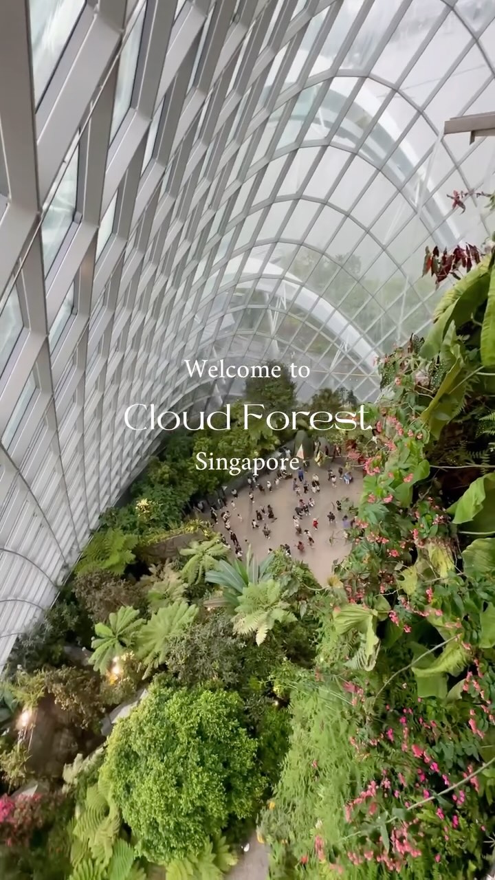 Indoor Waterfall and Climate Exhibits at Gardens