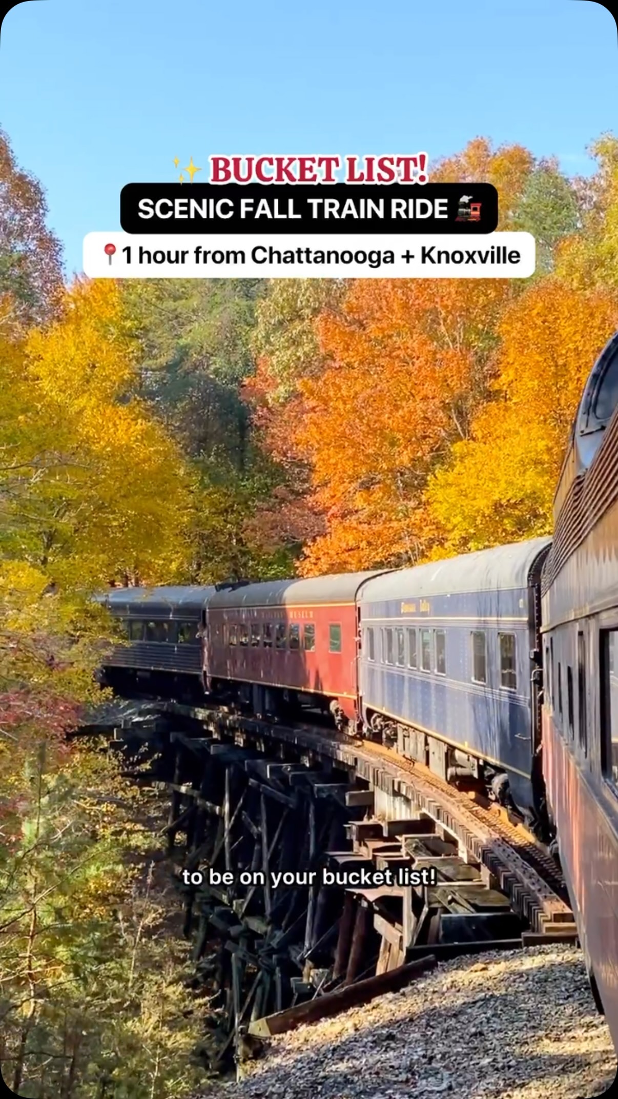 Scenic Train Ride Through Tennessee Valley Gorge
