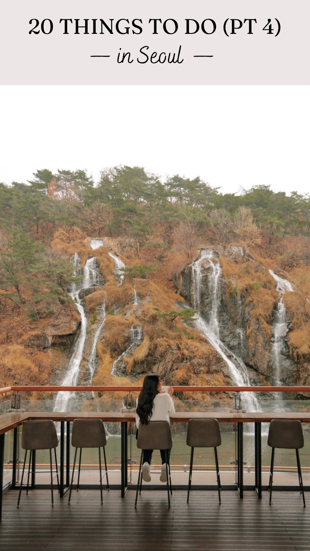 Cafe Pokpo Features Stunning Waterfall Backdrop