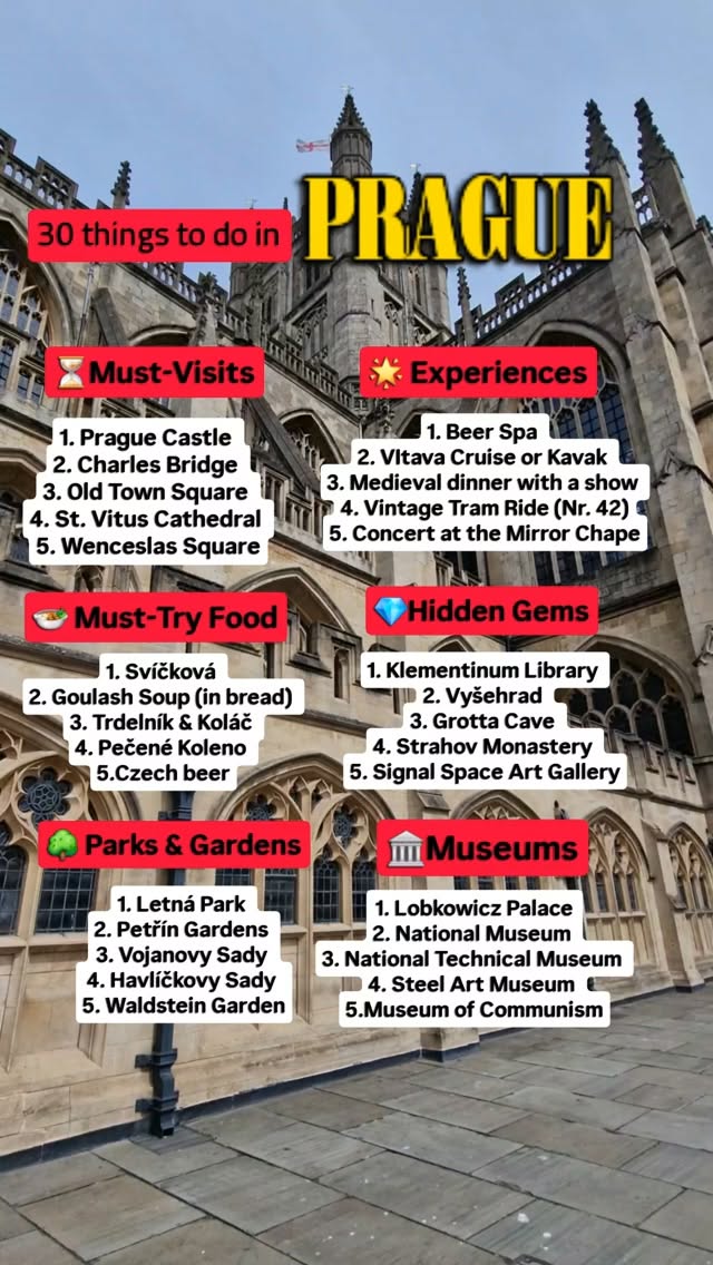 Top Prague Attractions For Autumn And Winter Visits