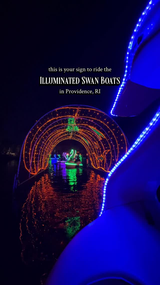 Roger Williams Park's Illuminated Swan Boats
