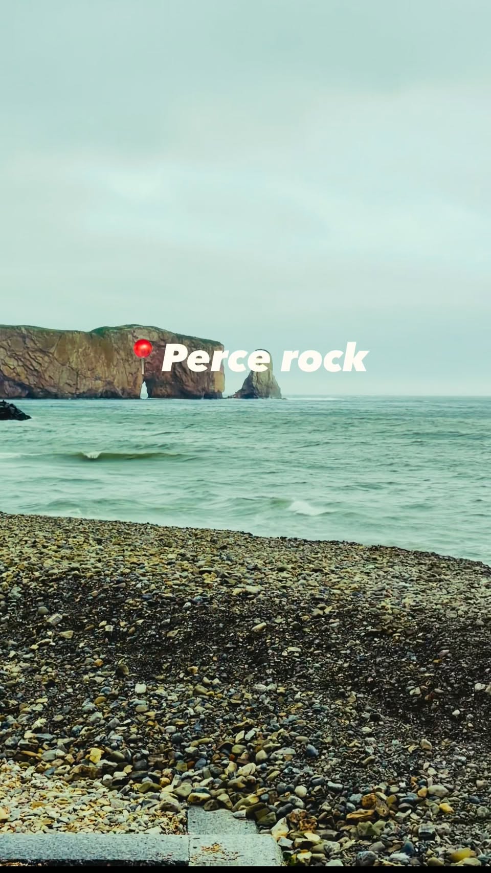 Scenic Views of Percé Rock On Quebec Road Trip