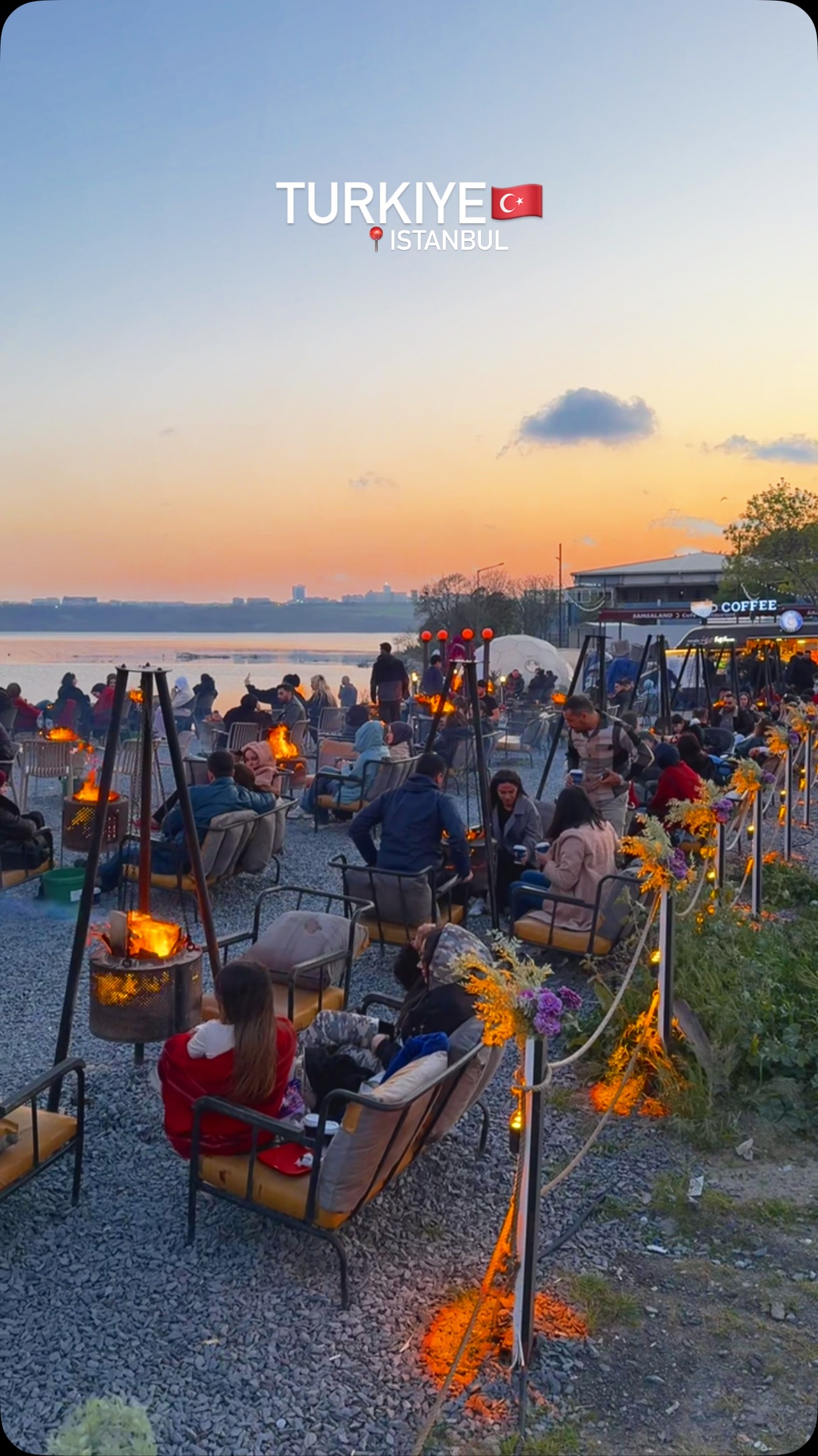 Istanbul's Fireside Sunset Views