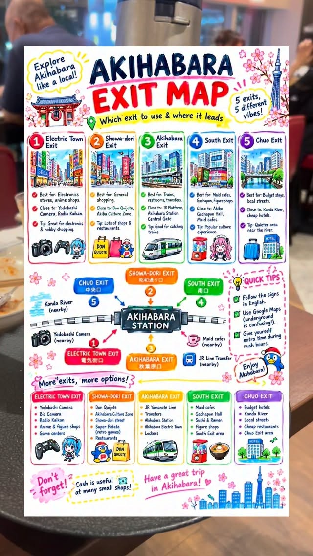 Akihabara Station Exits And Nearby Attractions