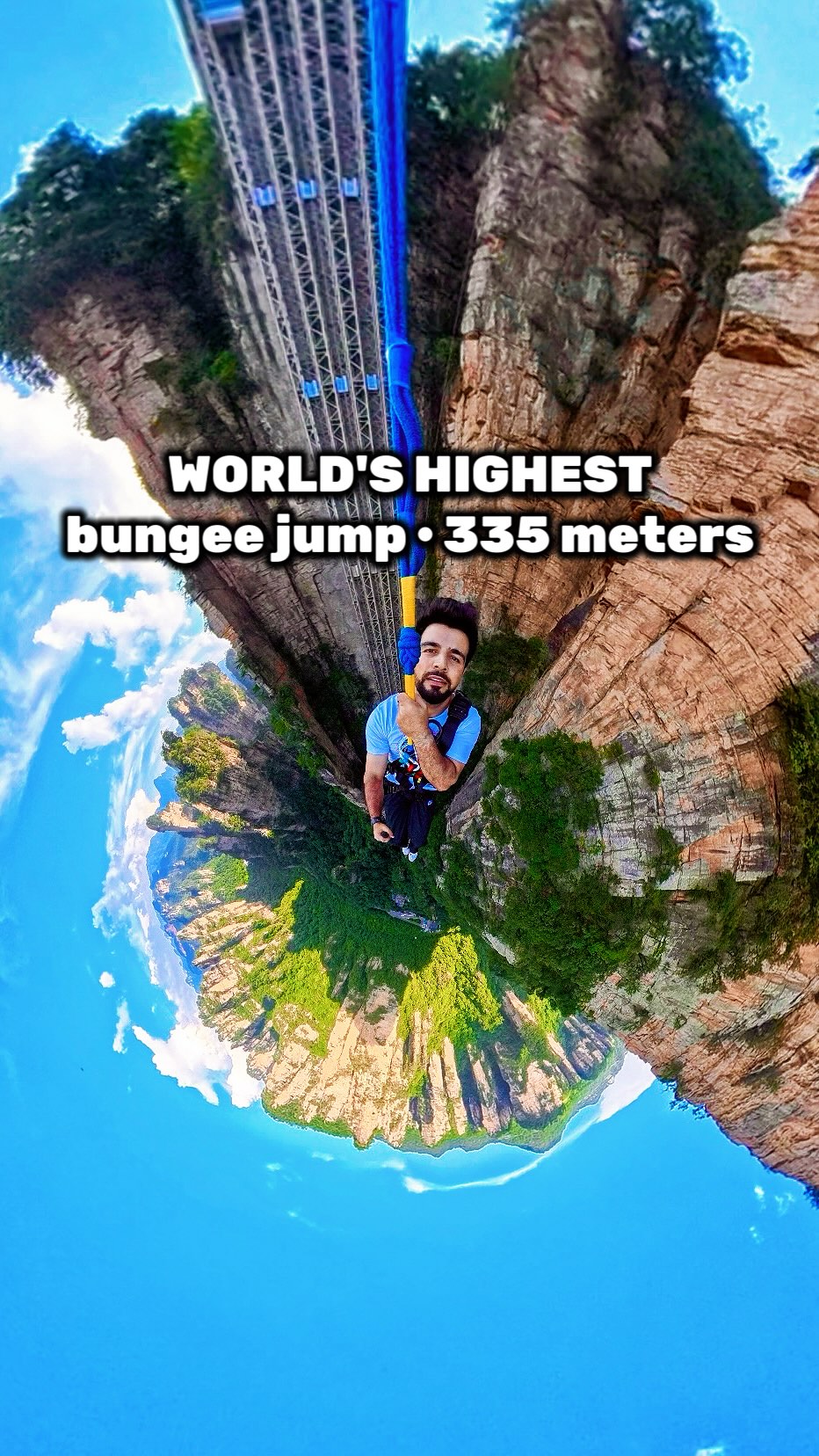 Highest Bungee Jump in World's Most Unique Scenery