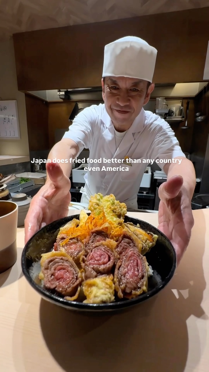 Rare Tendon Ginza Mitsuyoshi: Crispy Tempura Beef