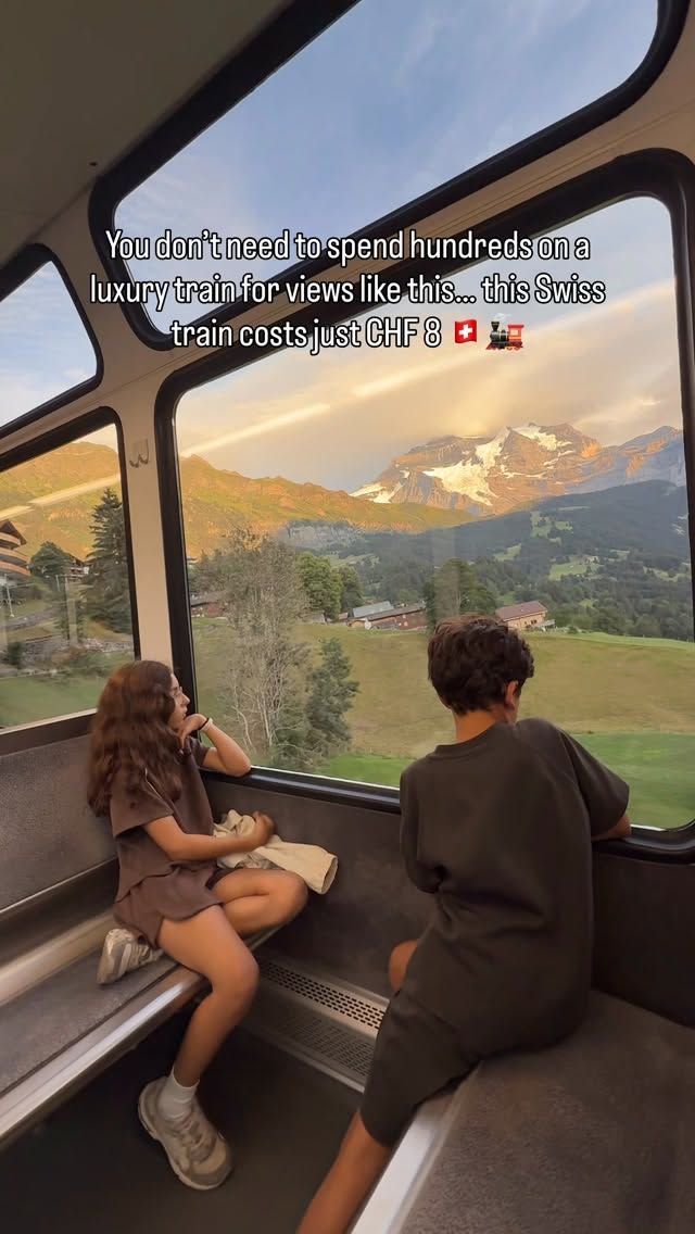 Scenic Swiss Train Ride to Car-Free Wengen Village