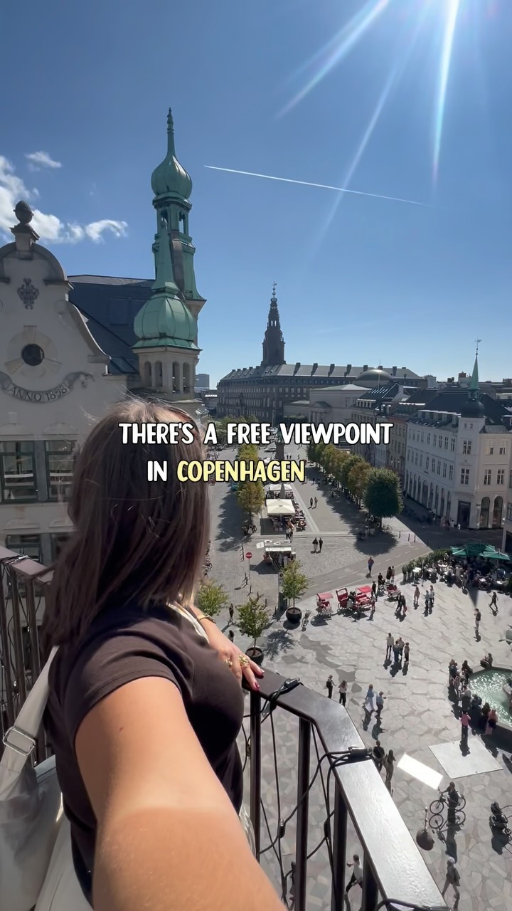 Free Copenhagen Rooftop View Near Parliament