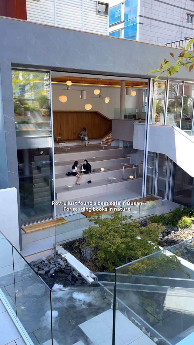 Busan Cafe With Tiered Seating And Bakery