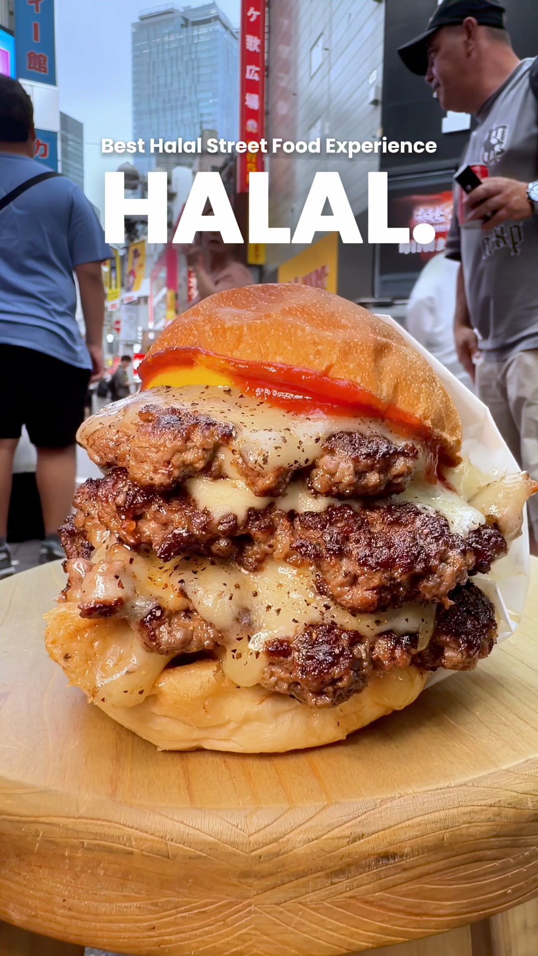 Halal Wagyu Burger Stall in Shibuya, Tokyo