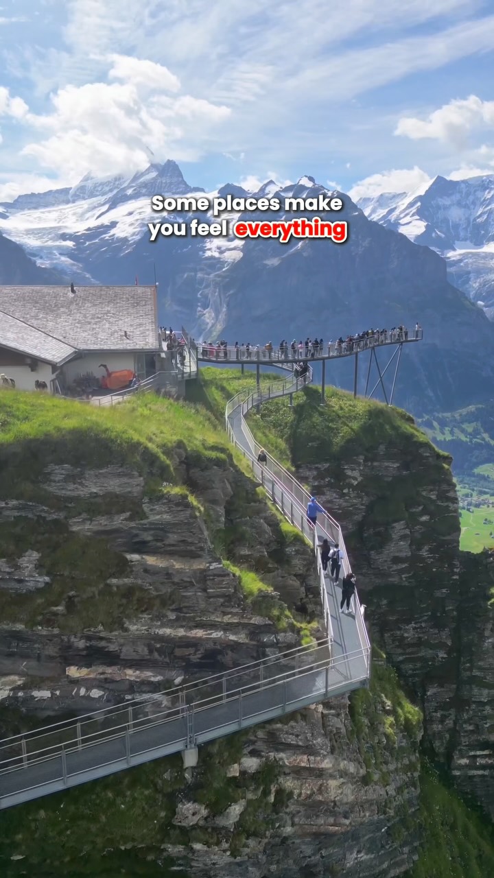 Swiss Cliff Walk With Mountain Views