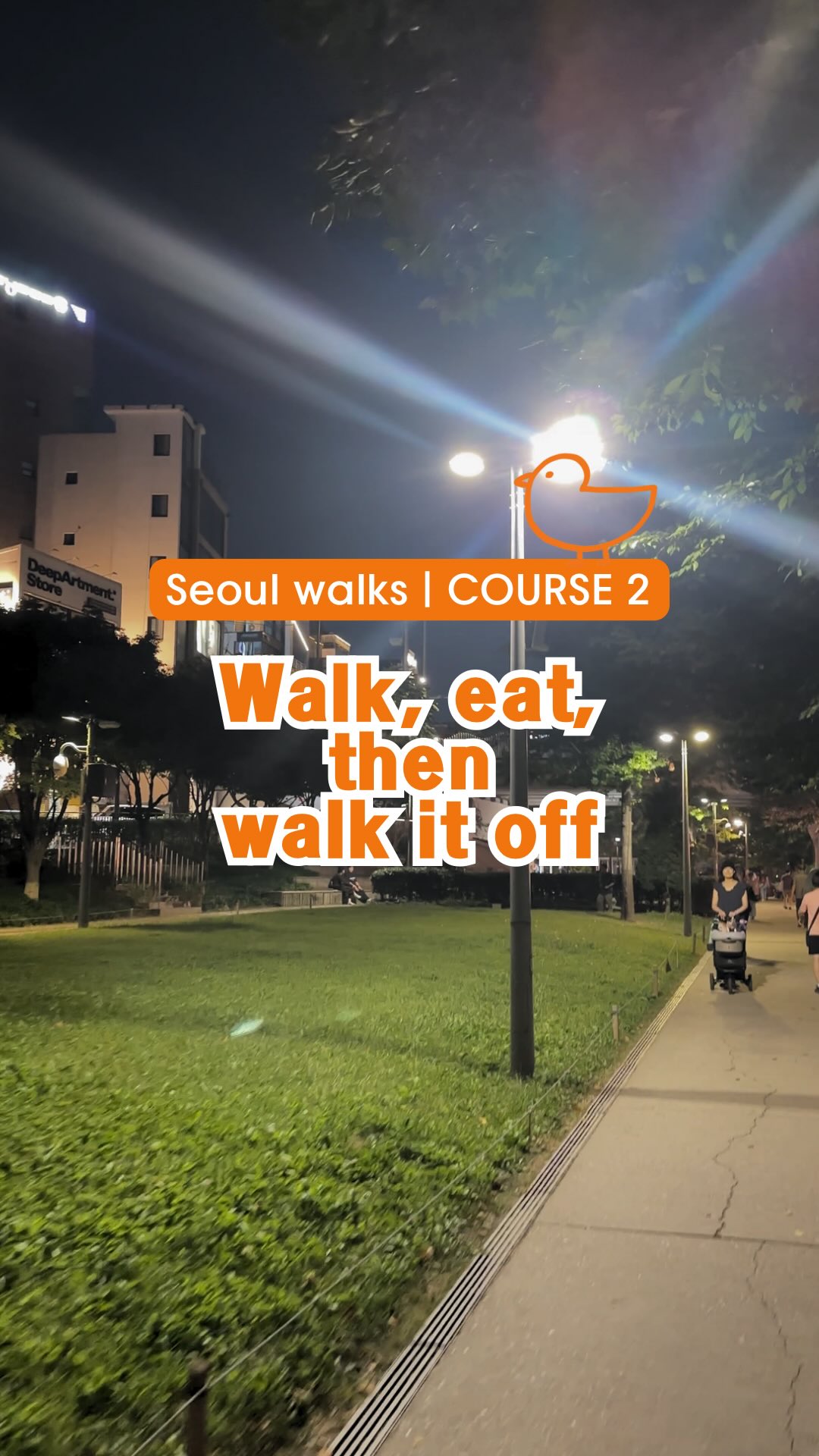 Seoul's Forest Park, Stream, and Restaurants