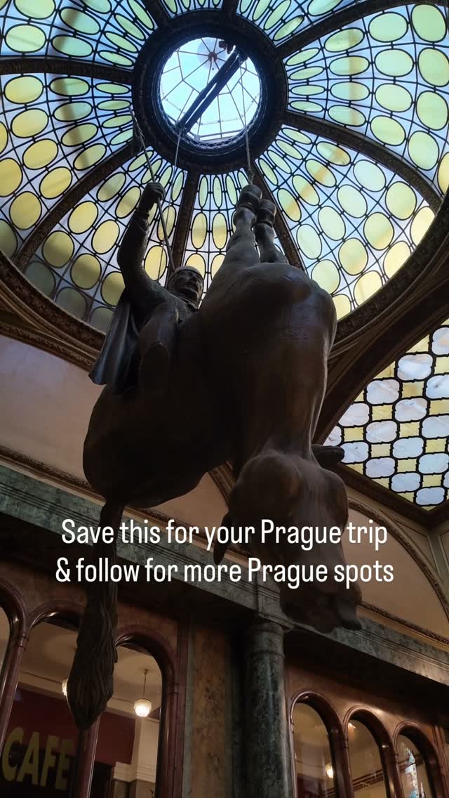 Prague's Upside-Down Horse Statue and Palace
