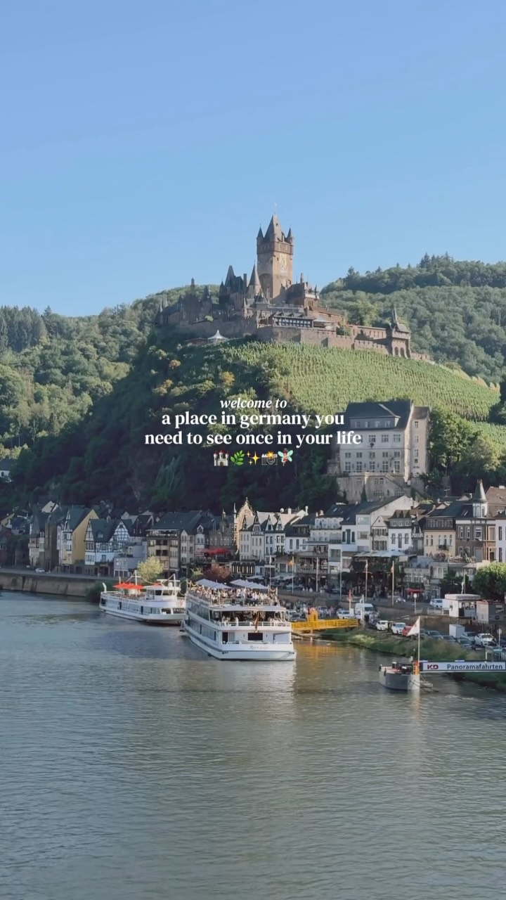 Picturesque Cochem Castle And Town Along Mosel River