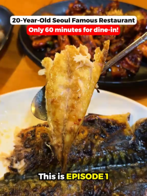 A Seoul Korean Restaurant Sells Grilled Mackerel