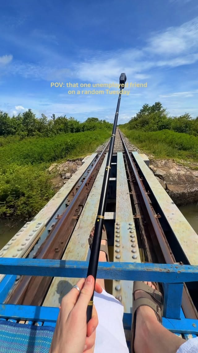 Cambodia's Bamboo Train Ride Experience