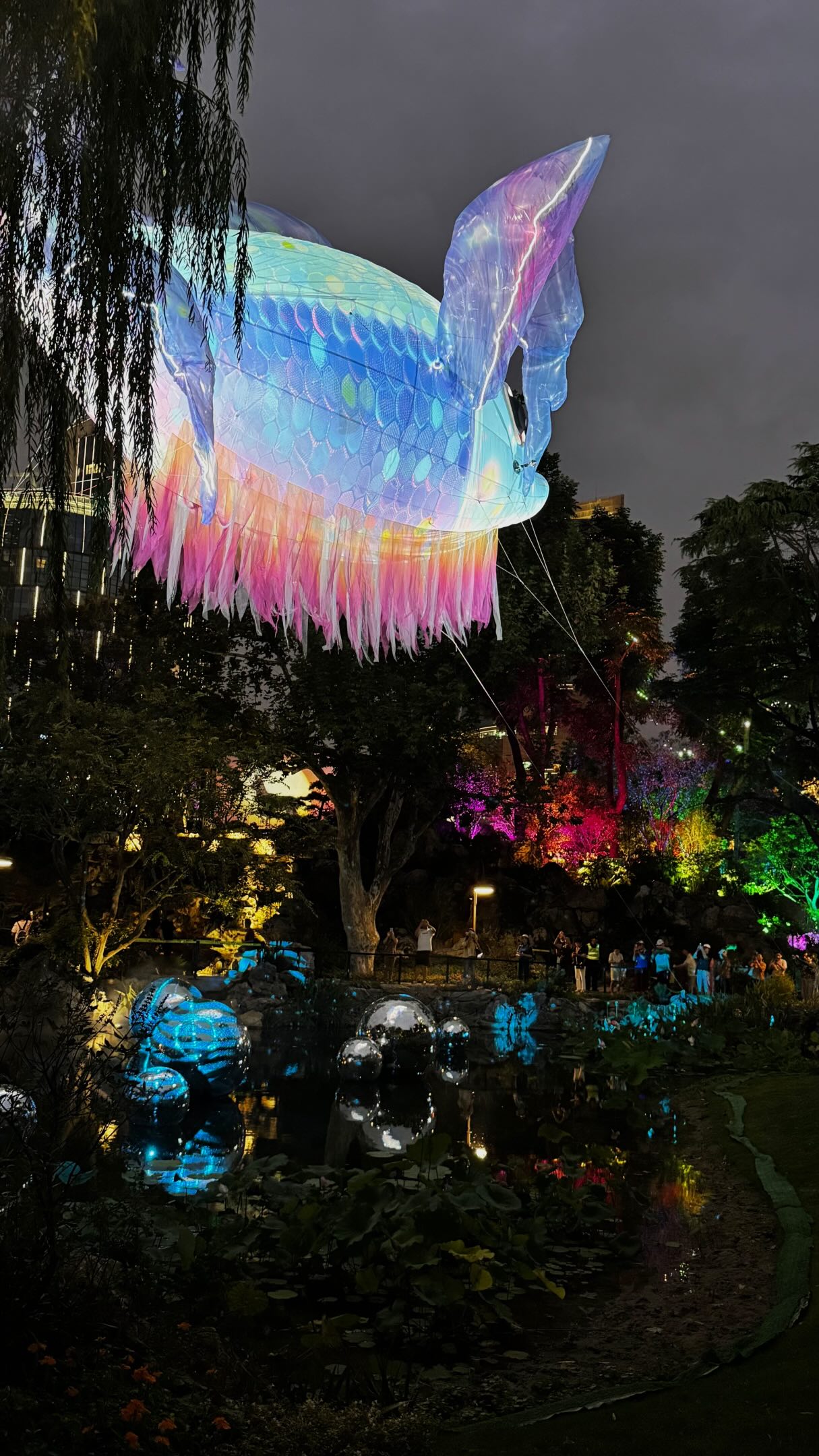 Jing'an Park's Illuminated Light Art Installations