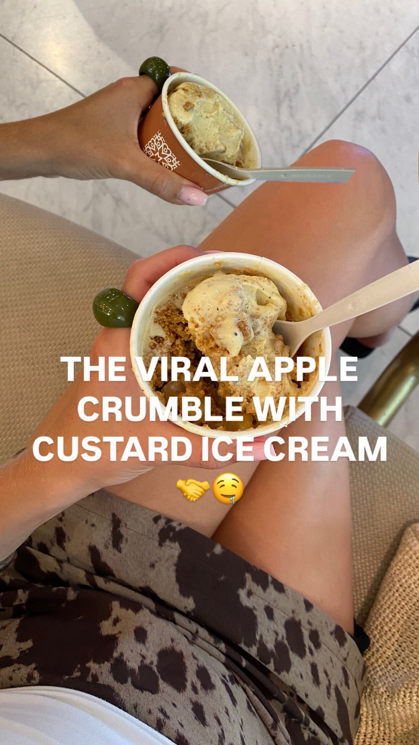 Madaq Chocolatier Serves Apple Crumble Dessert