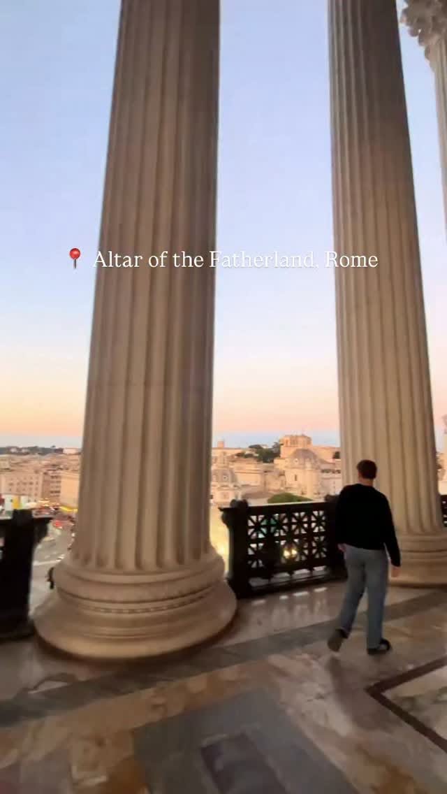 Rome's Altar of the Fatherland at Sunset