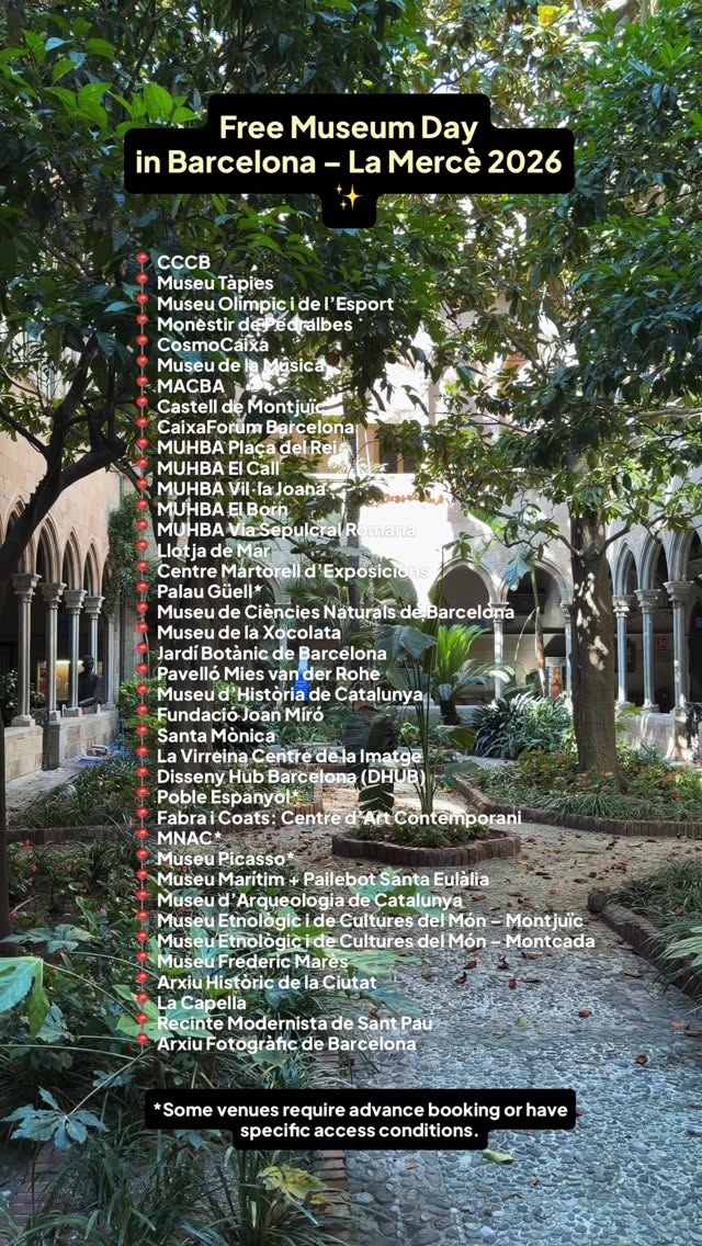 Free Cultural Sites in Barcelona for La Mercè Festival