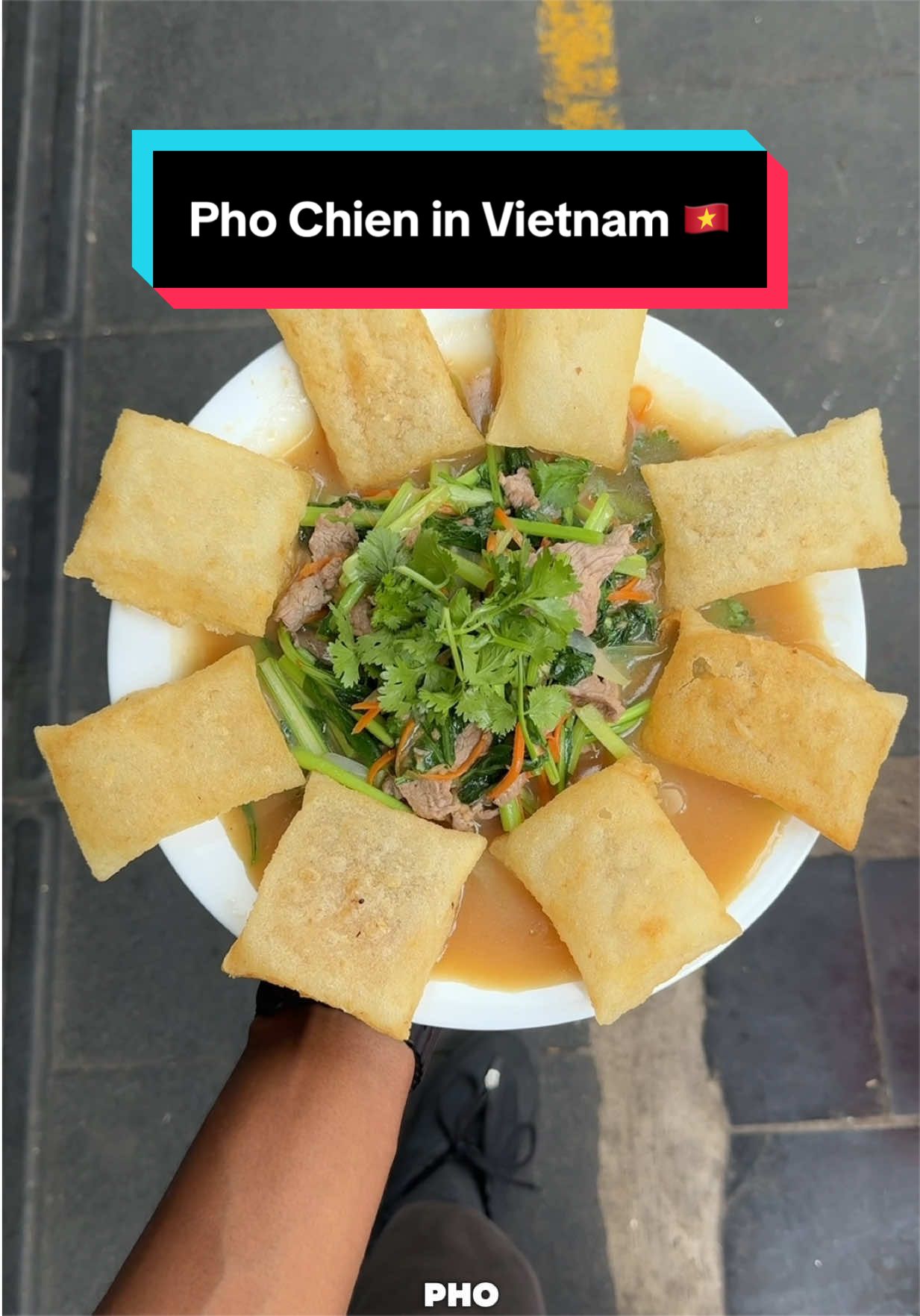 Vietnamese Fried Pho Dish