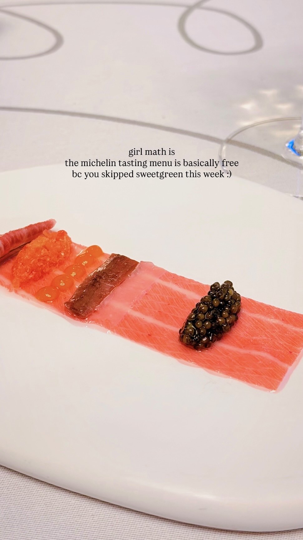 Tuna and Caviar Dish at Madrid Restaurant