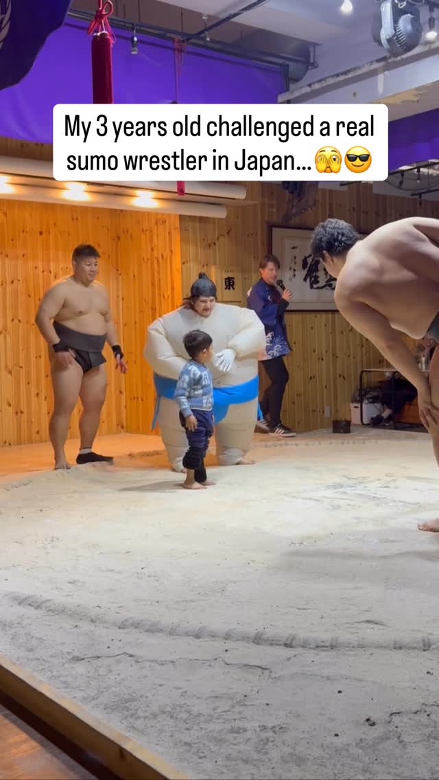 Youngsters Grapple with Sumo Wrestlers in Japan