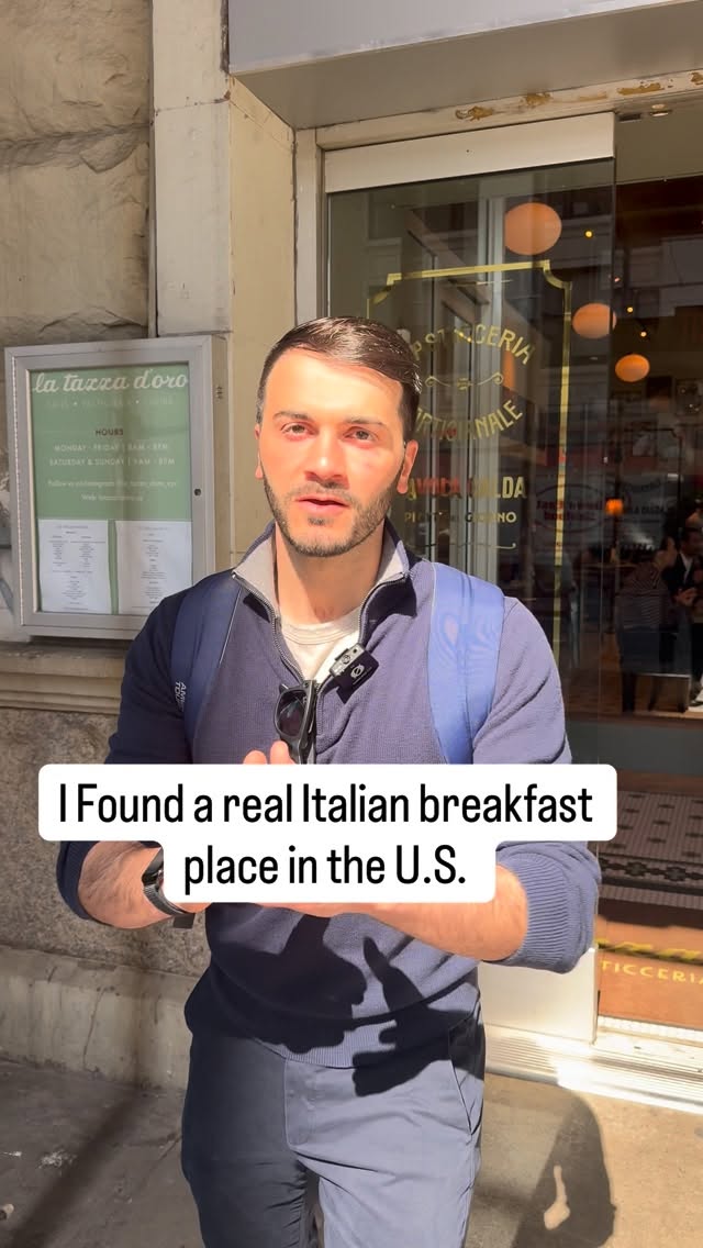 Italian Pastries and Coffee at La Tazza D'Oro NYC