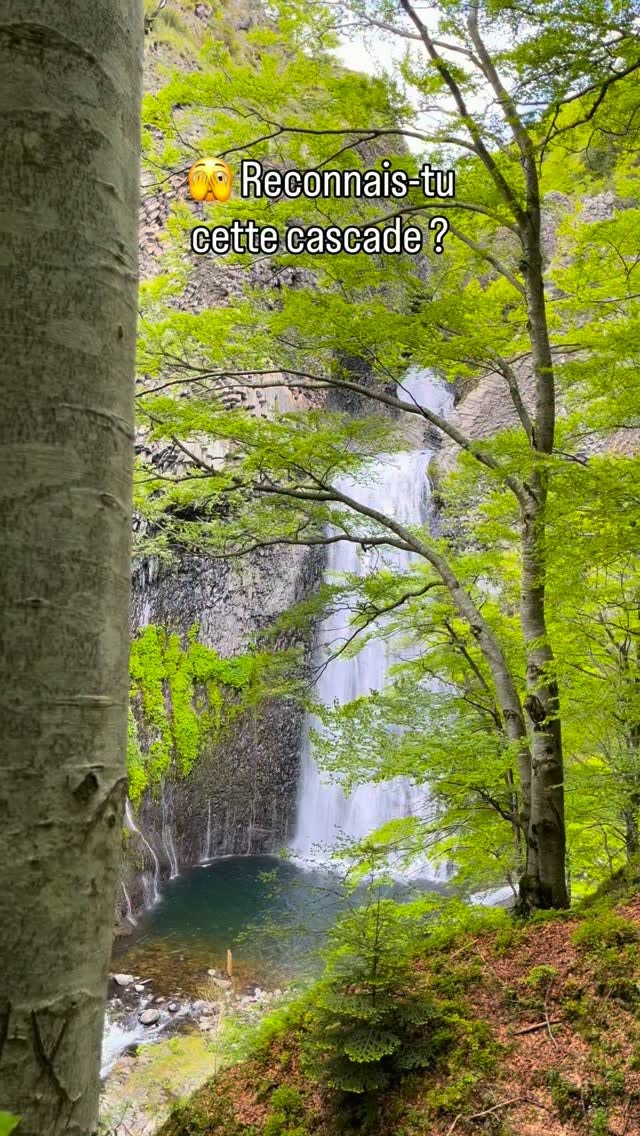 Ardèche's Ray-Pic Waterfall In Volcanic Landscape