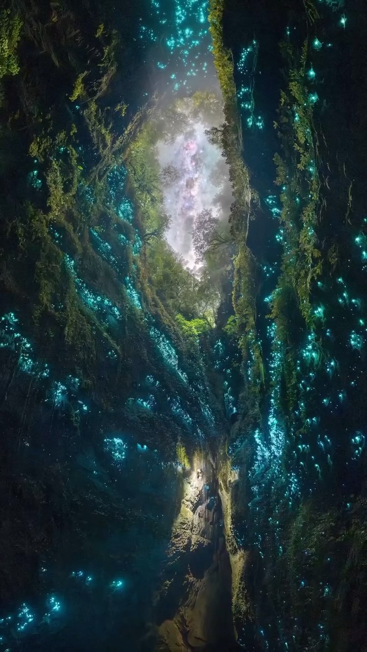 New Zealand Cave System Glow Worm Photography