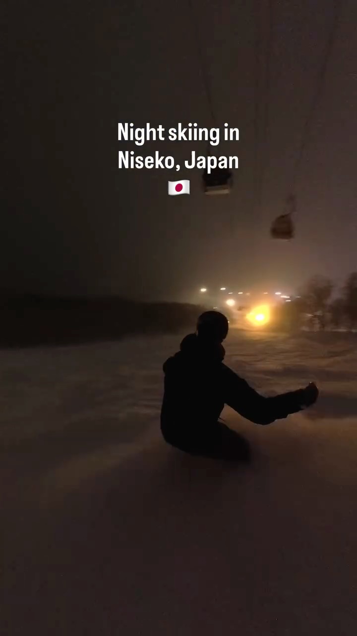 Niseko's Illuminated Night Ski Slopes