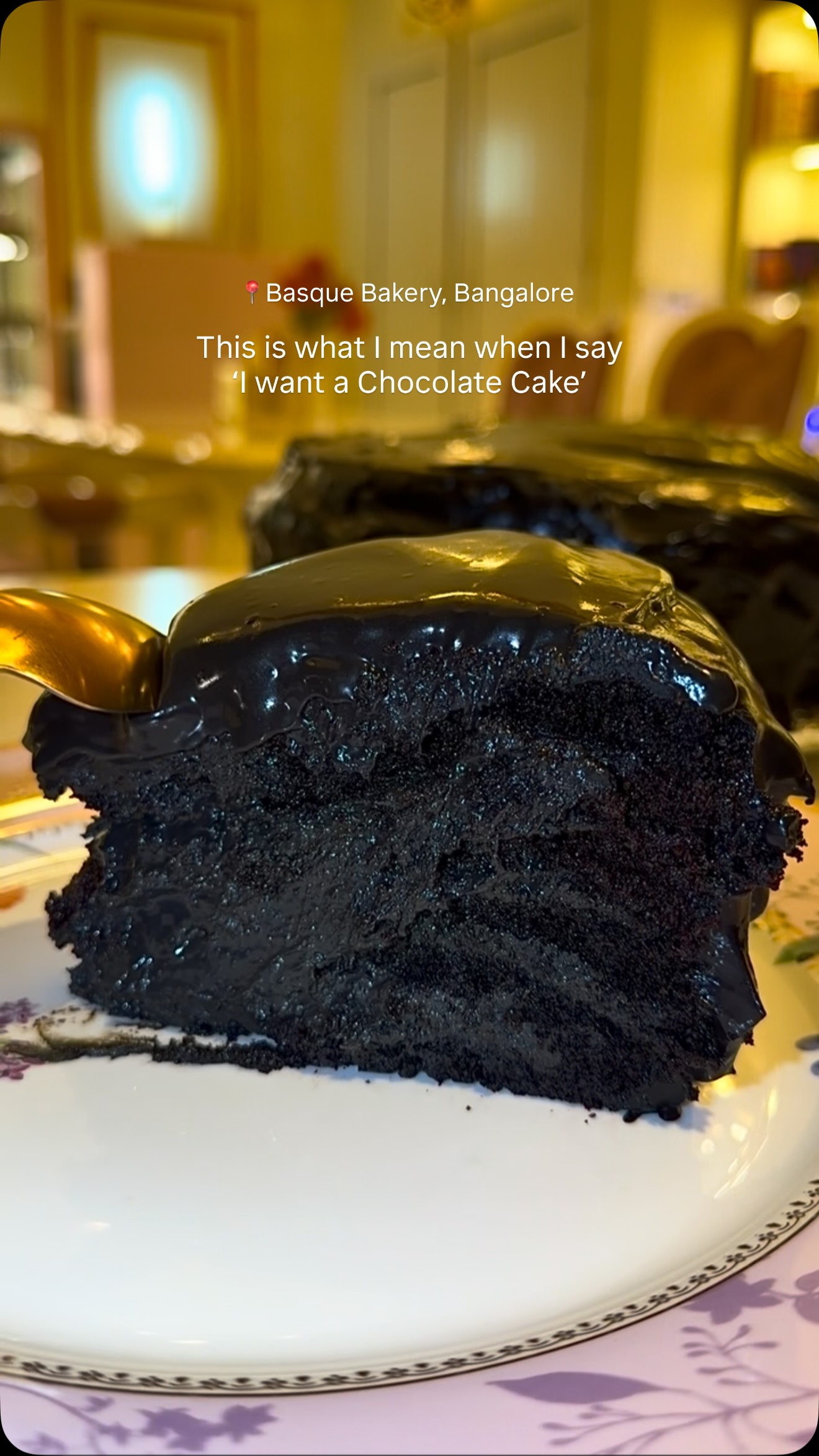 Bangalore Bakery Showcases Rich Chocolate Cake