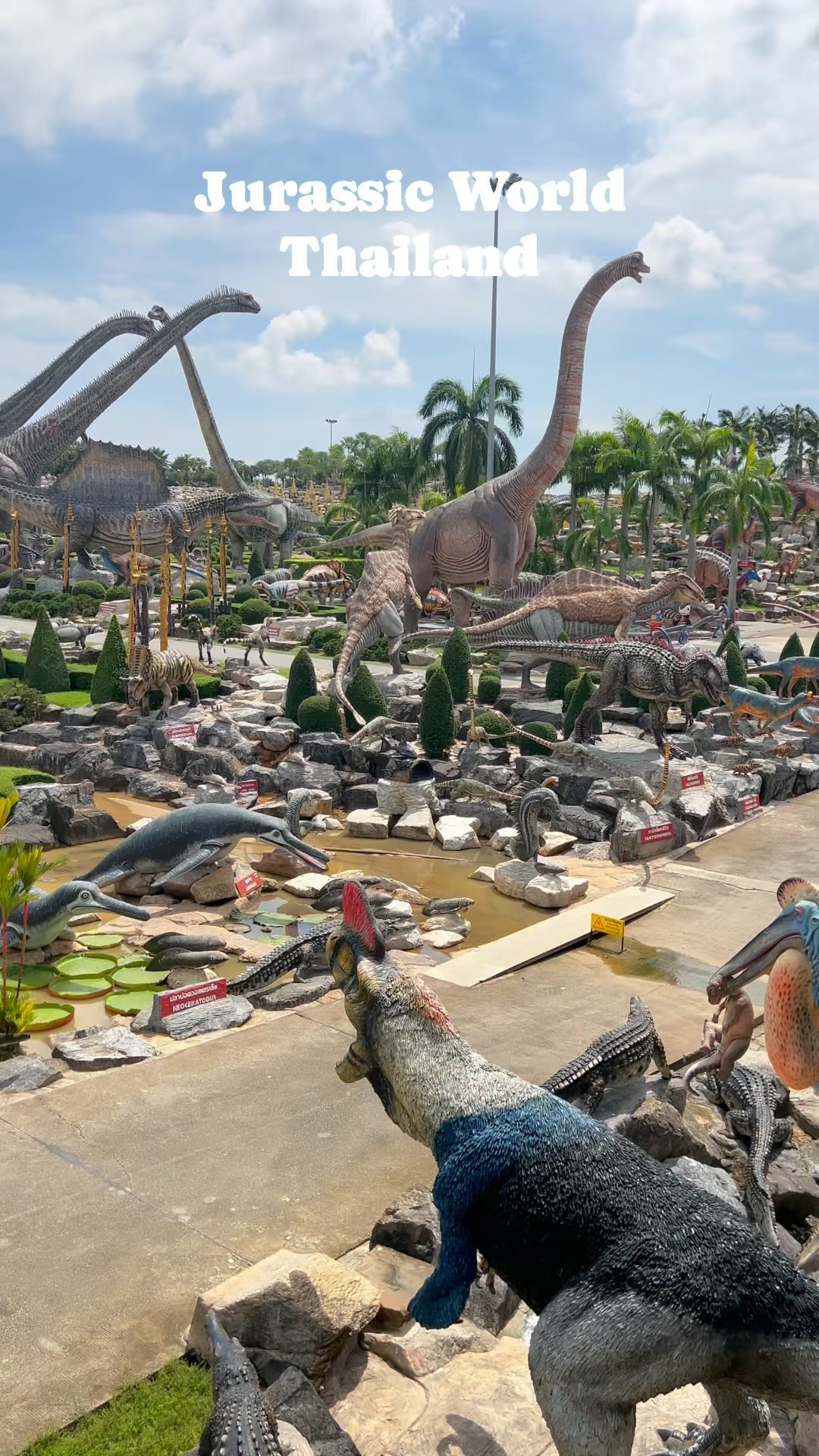 Nong Nooch Garden Features Jurassic World Dinosaur Statues