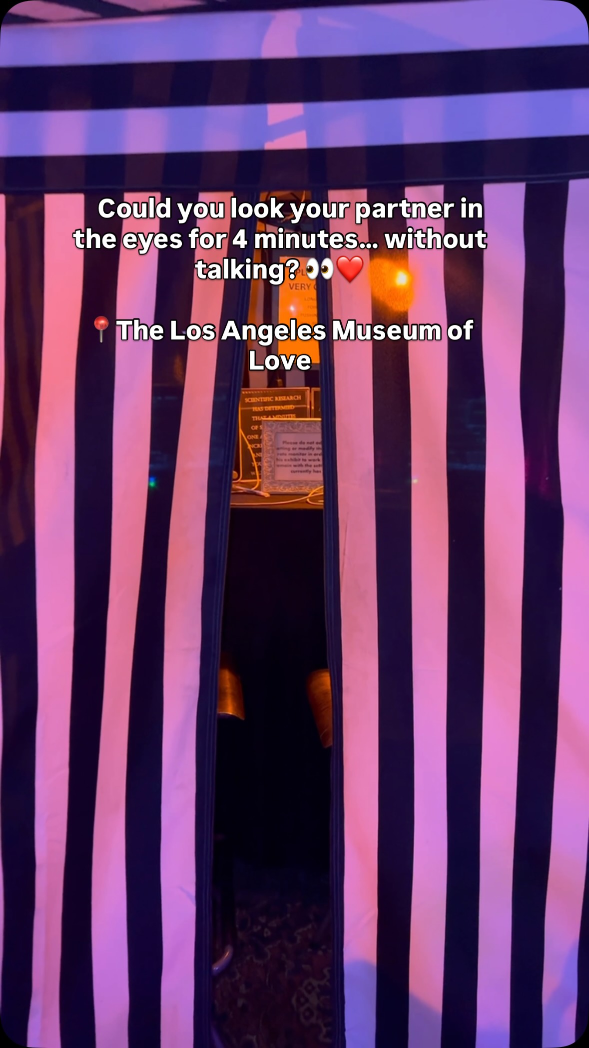 Museum of Love Hosts Couple's Eye Contact Challenge