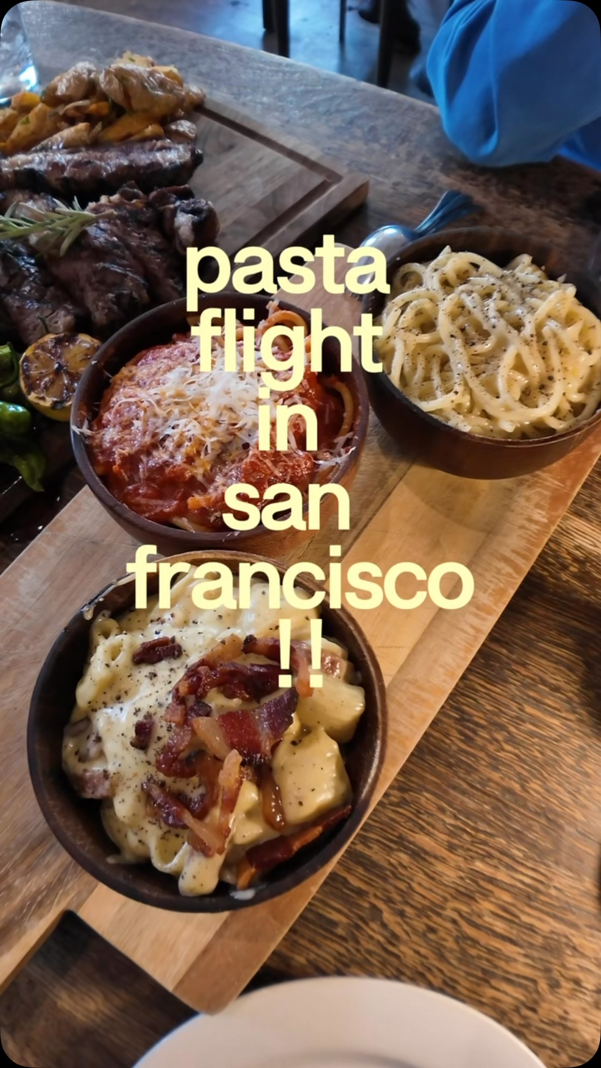 San Francisco Italian Restaurant Features Pasta Flights