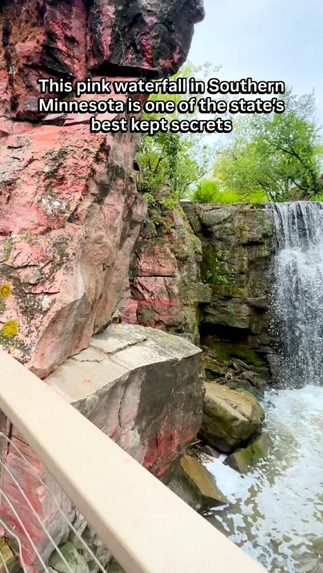 Pipestone National Monument Features Pink Rocks And Falls