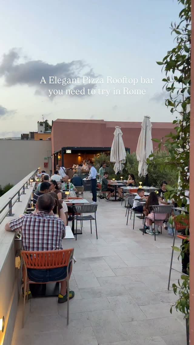 Elegant Rooftop Pizza and Cocktails in Rome