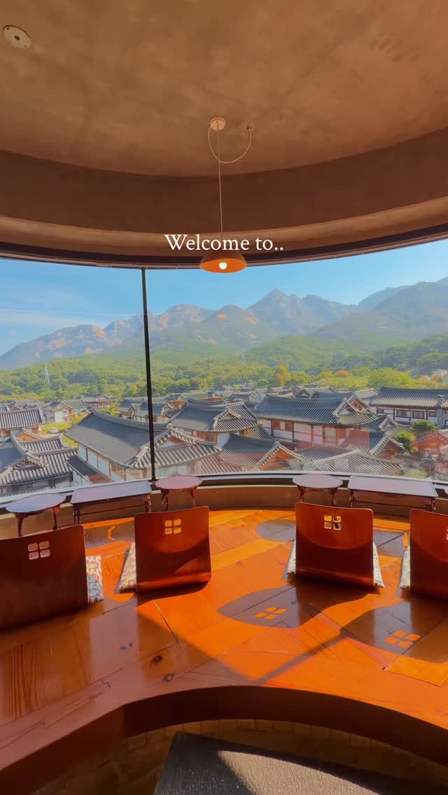 Enjoy Korean Ambiance with Hanok Village and Mountain Views