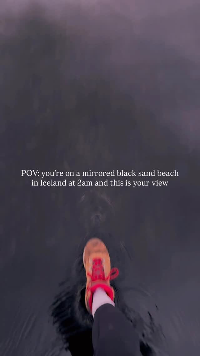 Iceland's Mirrored Black Sand Beach