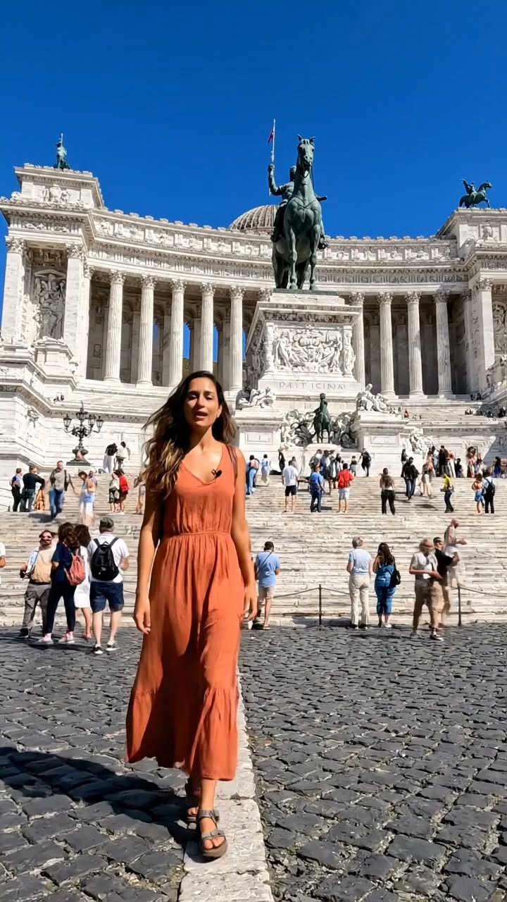 Rome's Colosseum And Altar Of The Fatherland