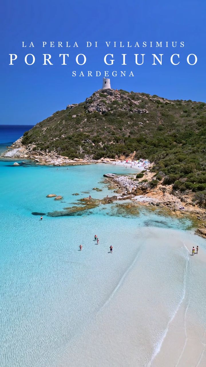 Porto Giunco Beach and Historic Tower