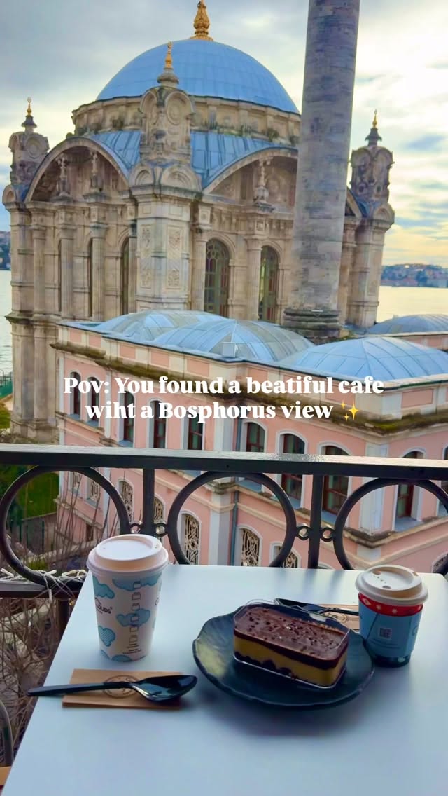 Istanbul Cafe With Bosphorus and Mosque Views