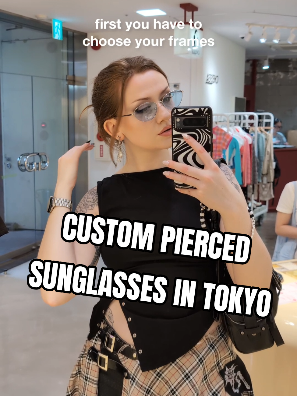Custom Pierced Sunglasses in Tokyo