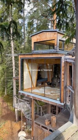 Tessungdalen Treehouse With Riverside Sauna
